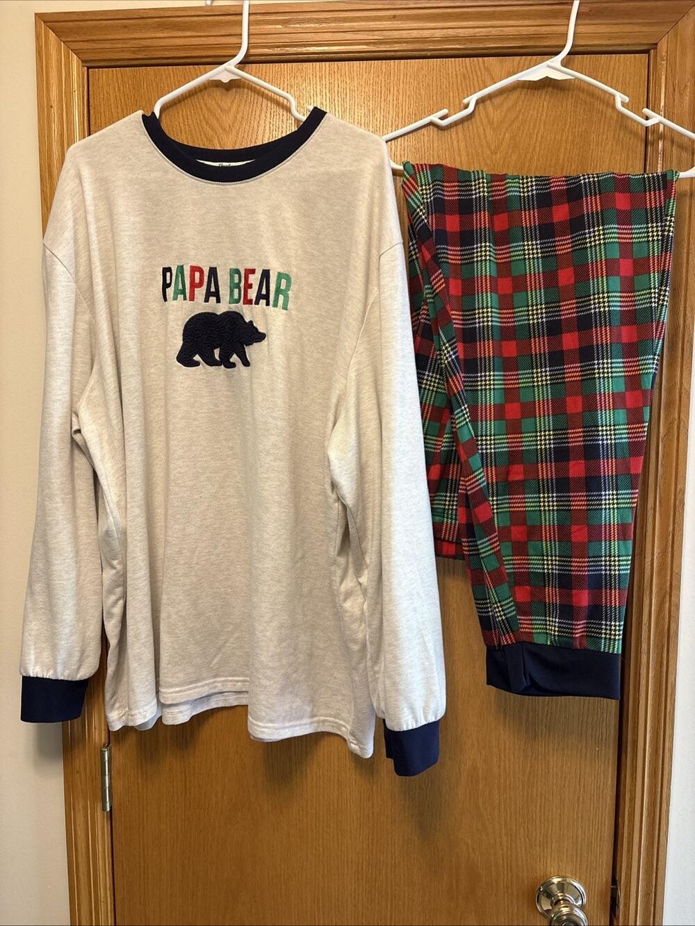 Dearfoams Papa Bear Family Pajamas PJ's Men's 2-PC Set - 3XL